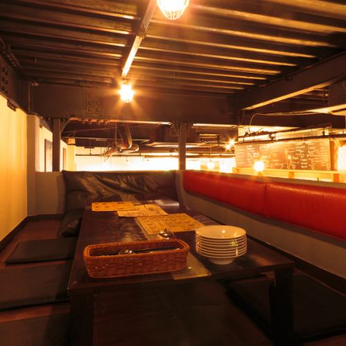 Loft seats with a panoramic view of the store