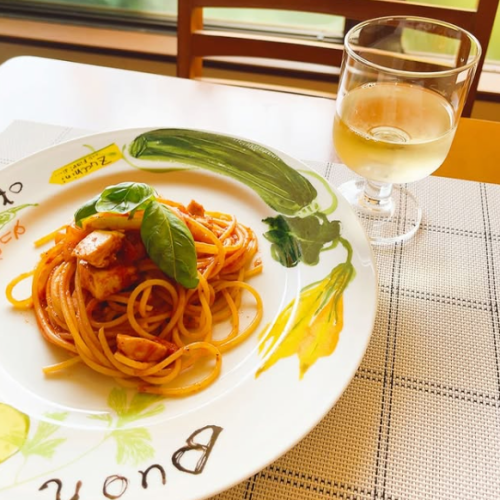 旬の食材を使った自慢のパスタ
