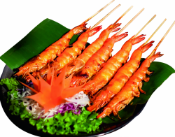 海老の唐辛子炭焼き