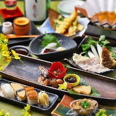 上質宴会『穴子特別懐石』造り、焼物、小鍋、寿司 絶品多数。黄金あなごに舌鼓/90分飲み放題付