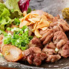 親鳥炭オイルゆず胡椒添え焼き