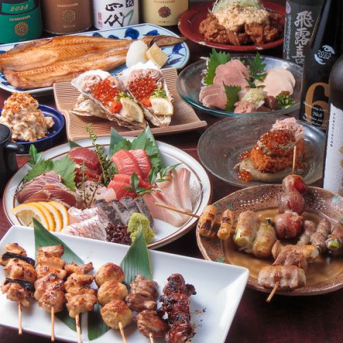 【飲み放題付きコースが充実】人気メニューと地酒を堪能できる宴会プラン◎