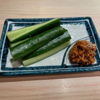Meat miso cucumber