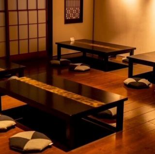 The sunken kotatsu seats are also suitable for groups.
