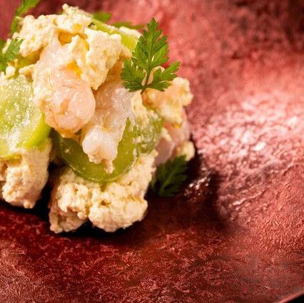 달콤한 새우와 샤인 무스카트의 백화