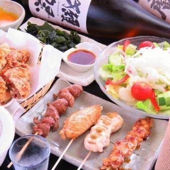 【1】【魔王・獺祭・阿波の地酒等１５０種飲み放題】秋・阿波尾鶏コース６０００円→５５００円