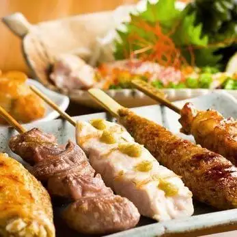 [1] [All-you-can-drink of 150 types of sake including Maou, Dassai, and local Awa sake] Awao chicken skewer 5-piece course 6000 yen → 5500 yen