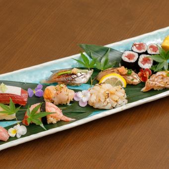 ◆Dinner course◆ Chef's choice 9 nigiri sushi + miso soup ≪Irodori≫ 5,500 yen (tax included)