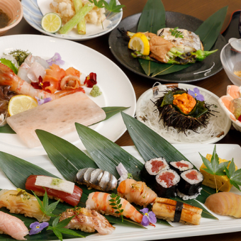 ◆ Dinner course ◆ 8 pieces of Omakase Nigiri and 20 special dishes ≪Omakase Nigiri Tei [Mikado]≫ 16,500 yen (tax included)