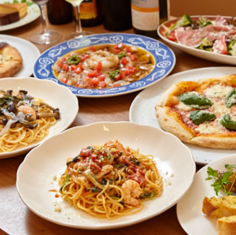 【２時間飲み放題付】パスタ2種とピッツァの「A」コース　3800円(税込)