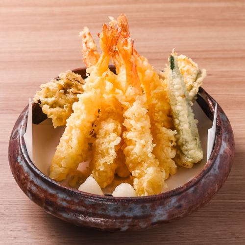 海老の天ぷら盛り合わせ