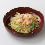 Shrimp and lettuce fried rice