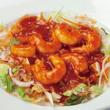 Wild shrimp with chili sauce