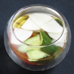 Assorted homemade pickles