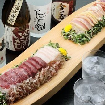 Assorted meat sashimi in Japan
