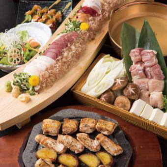 [Enjoy all the specialties ♪] Amakusa Daio, Rokkuro pork lava-grilled and mizutaki course with 120 minutes of all-you-can-drink