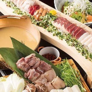 〈名物!!飲み放題付き新年会プラン〉　幻の地鶏天草大王の水炊きコース１００分飲み放題付き