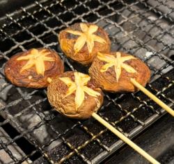 Shiitake mushroom skewers