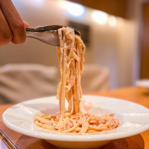 Sticky fresh pasta (linguine)