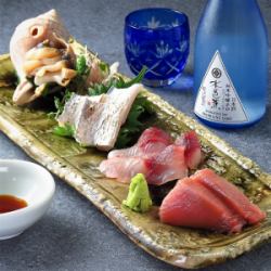 Assorted sashimi