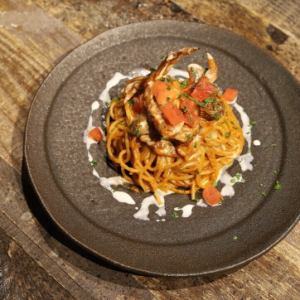 Blue crab tomato cream pasta