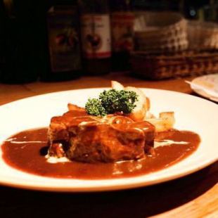 F-45 Royal Pork Braised in Red Wine Demiglace Sauce
