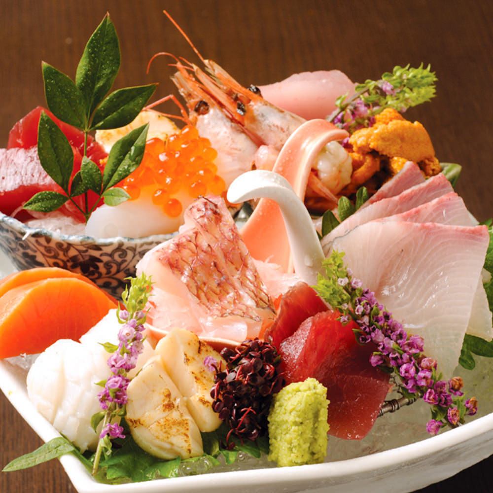 您可以享用您選擇的新鮮魚。請在私人房間享用日本料理