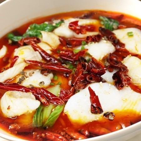 Sichuan style white fish stew