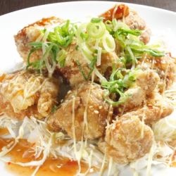 Deep-fried chicken (ponzu, chili mayo, spices)