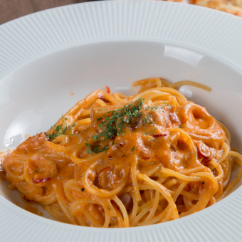 カルボナーラチリトマトパスタ