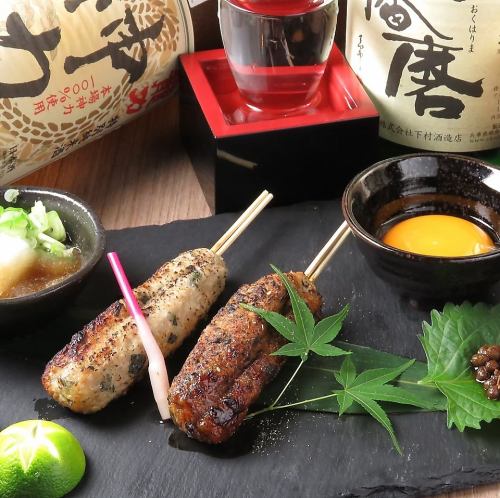 Himeji lotus root hand-kneaded meatballs (salt and sauce) 2 types assortment