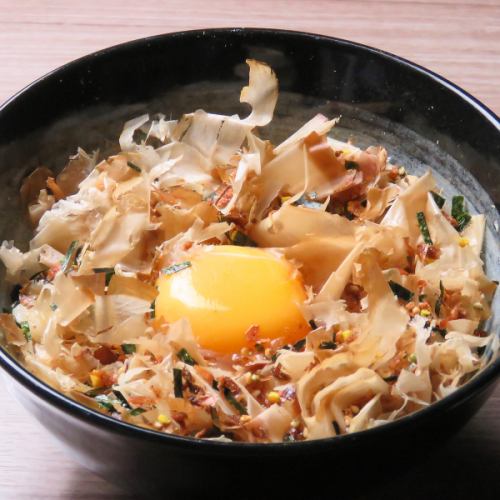 Bonito broth flavored egg on rice