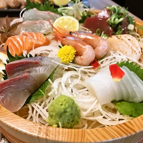 Sashimi seven kinds tub platter / Sashimi five kinds tub platter