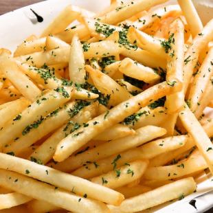 A moderate amount of fries