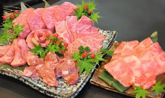 含米澤牛的套餐15,000日圓【注重品質/總量約800g】