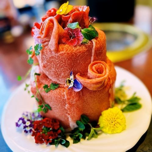 【お料理のみ】＜一日一組限定＞お花を飾ったスペシャルな肉ケーキ計8品スペシャルアニバーサリープラン