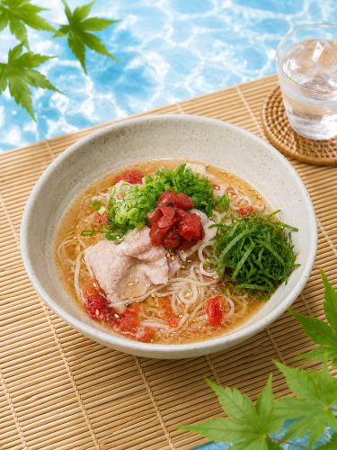 梅おろし豚しゃぶ素麺