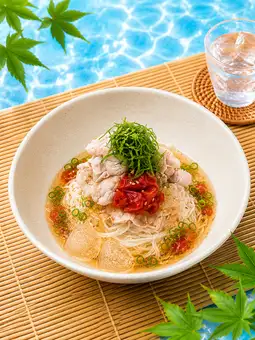 梅おろし豚しゃぶ素麺