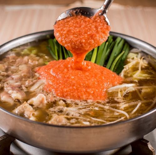 明太とろろもつ鍋