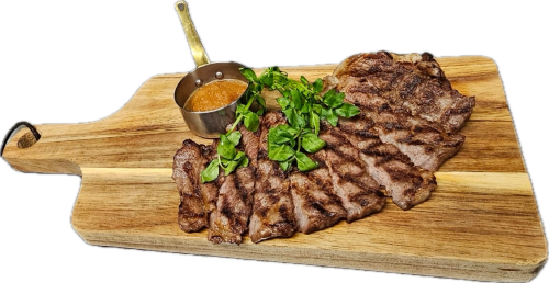 Marbled highland beef sirloin steak 150g