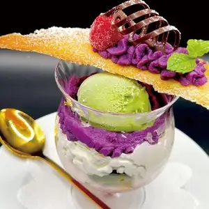 Sweet potato and matcha "Japanese" parfait ~with a raspberry accent~