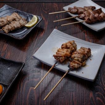 水炊きセット・炭火焼き3種など全8品【四代目水炊き】7000円(税込)コース