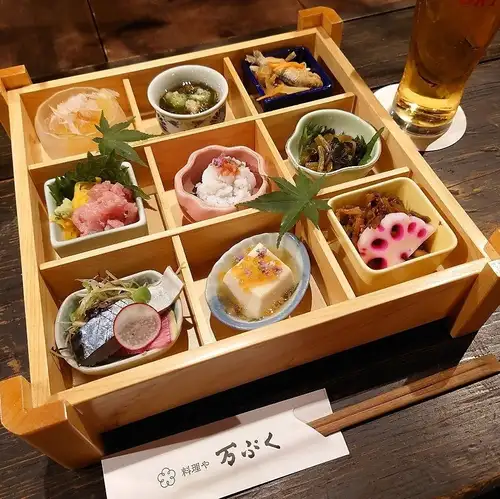 【お惣菜9種＆ドリンク1杯確約予約】九升に込めた季節の「福彩～ふくさい～」9種＆ドリンク付き