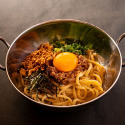 Chicken oil mixed soba