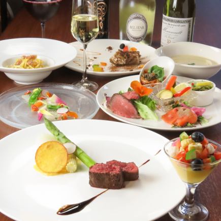 ≪お料理のみ≫1皿ずつご提供◎上州牛のグリルがメイン★特製フルコース全7品5800円（税込）