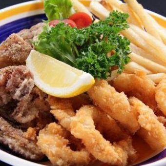 〔calamari fritta〕イカとオニオンリングのフリット～サルサソース添え～