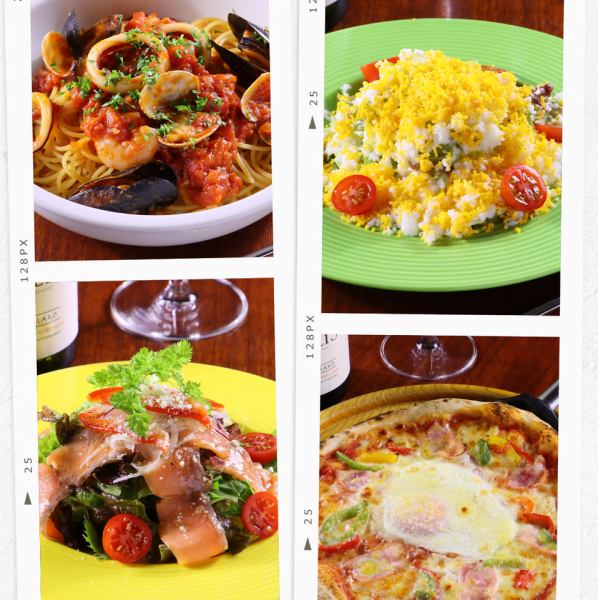 New menu！ペスカトーレ、ビスマルク、ミモザサラダ、スモークサーモンのサラダ