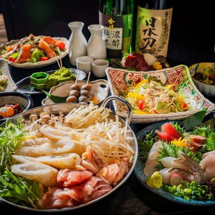 [12:00-18:00 only] Enjoy Tohoku [Enjoy the specialties] Includes all-you-can-drink, a choice of main dish and fresh fish platter, and 8 other dishes for 4,000 yen