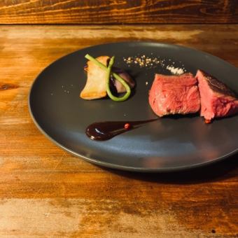 ◆お肉を堪能！贅沢なひと時を満喫できる『国産牛ミスジコース』全6品5500円※料理のみ