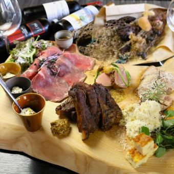 ディナー再開記念クーポンあり!9月の大皿お肉尽くしコース全6皿13品4500円